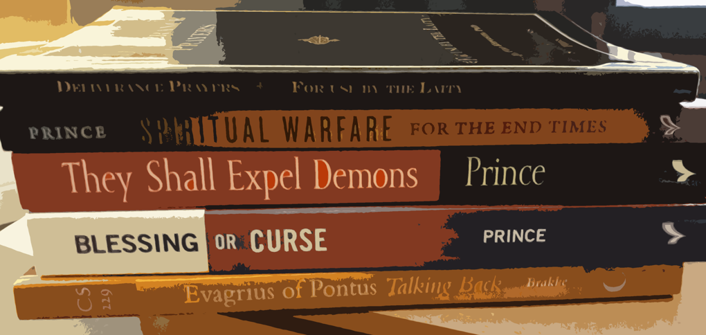 Stack of spiritual warfare books